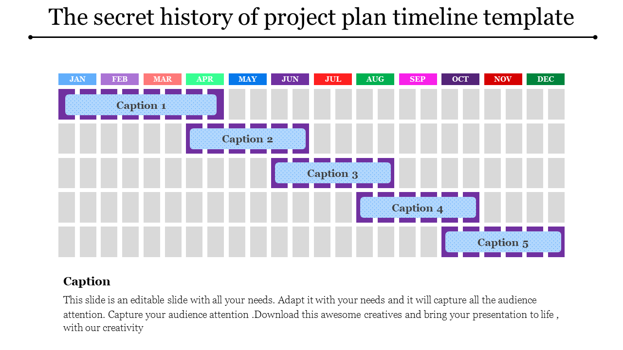 Free -  Project Plan Timeline Template For Presentation